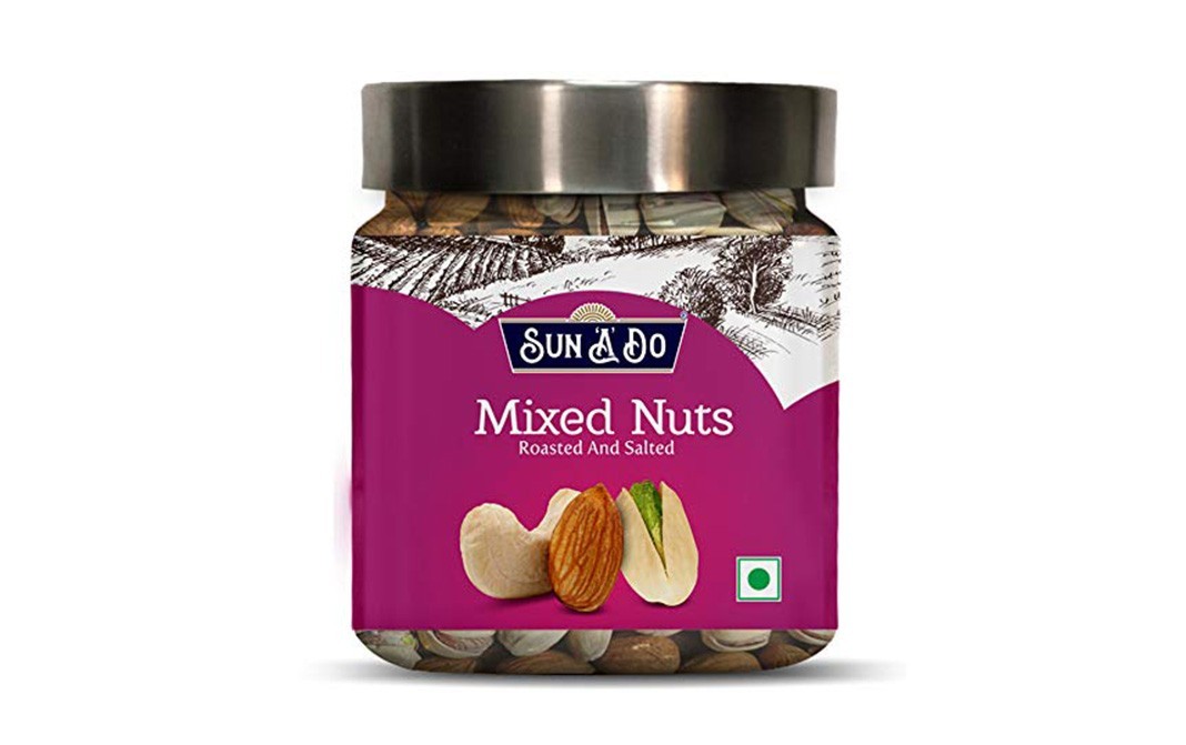 Sun A Do Mixed Nuts Roasted And Salted   Glass Jar  200 grams